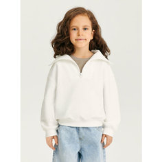 Свитшот Junion Half-zip, размер 110, молочный