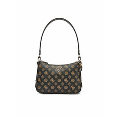 Сумка GUESS, фактура зернистая, коричневый