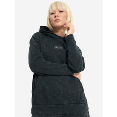 Худи Kappa Authentic Womens Garment wash Hoodie w/o zip, размер 42/44, , черный