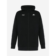 Толстовка Kappa Authentic Small Banda Mens Hooded Knitted Jumpers Full Zip, размер 48/50, , черный