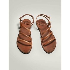 Босоножки Massimo Dutti Базовая, размер EU 41, коричневый