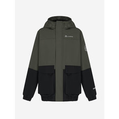 Куртка OUTVENTURE Travel Boys Fleece Lined Jacket, размер 158/164, зеленый/черный