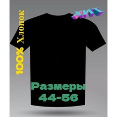 Футболка, размер 44, черный 100 Нет бренда