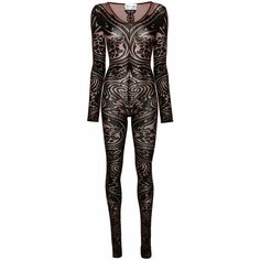 Комбинезон Wolford x ETRO Body Tattoo, размер M, коричневый