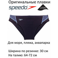 Плавки Speedo, размер 10-12 лет (талия 64-72 см), синий, черный