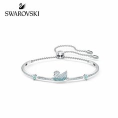 Браслет SWAROVSKI, кристаллы Swarovski, оливковый