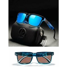 Солнцезащитные очки , черный, голубой Enduro Store