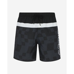 Шорты Kappa Logo Mens 40cm Swimming shorts, размер 50, черный/белый