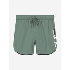 Шорты Fila Mens 32cm Running Swim Shorts, размер 54, зеленый/черный