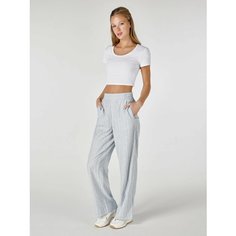 Брюки COLINS Regular Fit, размер S, голубой