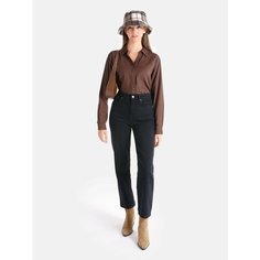 Джинсы COLINS 884 LAUREN Straight Fit, размер 25/30, черный