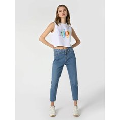 Джинсы COLINS 896 MARIA Mom Fit, размер 25/30, cиний