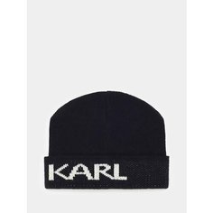Шапка Karl Lagerfeld для мужчин, размер 57/58, темно-синий