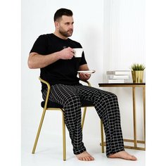 Пижама IHOMELUX Идеал, размер 46, черный