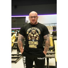 Футболка спортивная Inferno Style, 1 шт., размер 4XL, черный