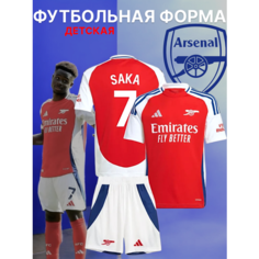 Футболка спортивная Сака Арсенал Saka детская, размер 24, красный, белый Нет бренда