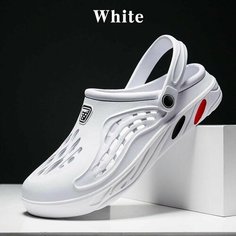Сабо , размер CN 48 / Длинастопы29cm, белый Нет бренда