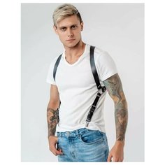 Подтяжки ПодКожей для мужчин, размер L/XL, черный