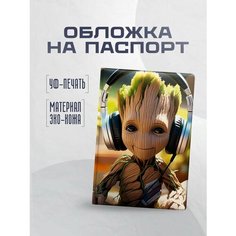 Обложка для паспорта STICKERBOSS, лиловый