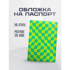 Обложка для паспорта STICKERBOSS, бирюзовый