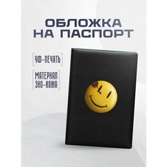 Обложка для паспорта STICKERBOSS, черный, желтый, красный