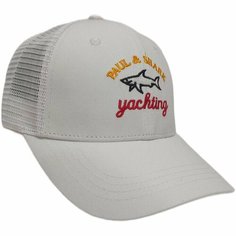 Бейсболка Бейсболка с брендом, Paul & Shark для мужчин и женщин, размер OneSize, белый Нет бренда