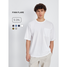 Футболка FINN FLARE с коротким рукавом, размер 2XL(188-112-102), белый