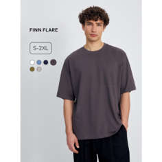 Футболка FINN FLARE с коротким рукавом, размер L(182-104-94), темно-серый