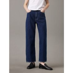 Джинсы CALVIN KLEIN High Rise Barrel Jeans, размер 25/32, синий