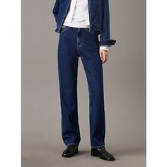 Джинсы CALVIN KLEIN High Rise Straight Jeans, размер 30/34, синий