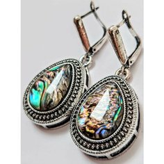 Серьги Fashion jewelry, синий, зеленый, розовый, черный