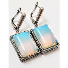 Серьги Fashion jewelry, лунный камень, белый
