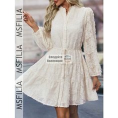 Платье Весна-лето 2021, размер S, абрикос Нет бренда