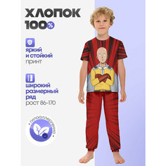 Пижама Lacotton.ru One-Punch Man, размер 128, мультиколор