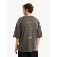 Футболка MUTED GARMENT DYE, размер 4XL-5XL, темно-серый