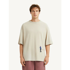 Футболка MUTED GARMENT DYE, размер L-XL, молочный
