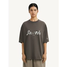 Футболка MUTED GARMENT DYE PRINT, размер 4XL-5XL, темно-серый