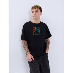 Футболка MASO, размер OVER SIZE, черный