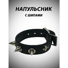 Браслет, металл, 1 шт., размер 20 см, черный Нет бренда