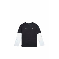 Лонгслив VANS Off the Wall Twofer Tee, размер M, , черный