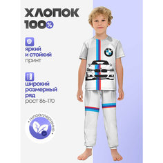 Пижама Lacotton.ru BMW, размер 128, мультиколор
