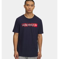 Футболка Under Armour Camo Chest Stripe, размер L, темно-синий 2