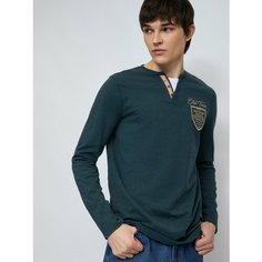 Лонгслив Zolla, размер M, , темно-бирюзовый