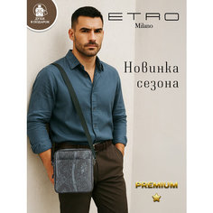 Сумка кросс-боди ETRO, фактура зернистая, черный 1