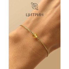 Браслет-цепочка OM Gemstone Workshop, цитрин, желтый