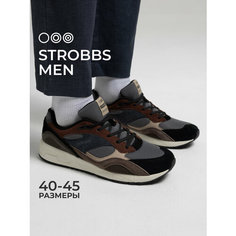Кроссовки STROBBS, полнота 6 (RU)/ на среднюю стопу, размер 44, синий/коричневый