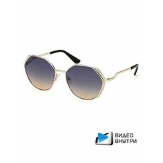 Солнцезащитные очки GUESS, черный, золотой