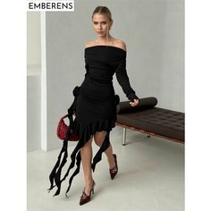 Платье EMBERENS Весна-лето 2025, размер S, черный