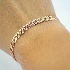 Браслет FJ Fallon Jewelry, размер 17 см, золотой