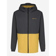 Ветровка OUTVENTURE Ruskeala Mens Hiking Windbreaker, размер 52, серый/желтый